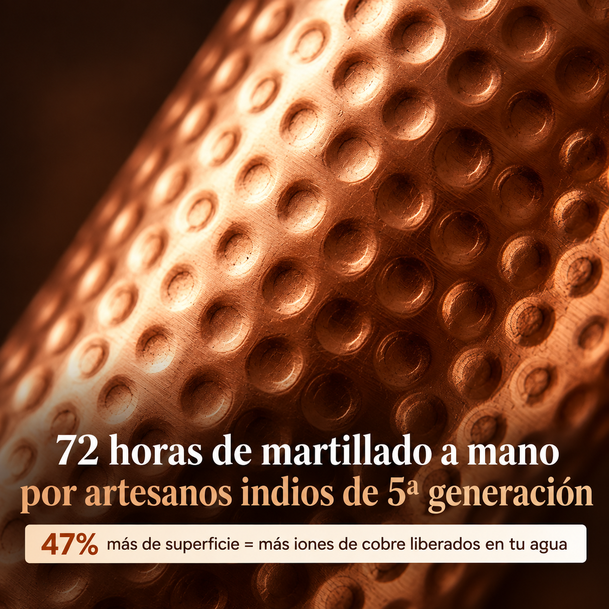 CobreVida™ – Botella de Cobre Artesanal | Agua Purificada Naturalmente